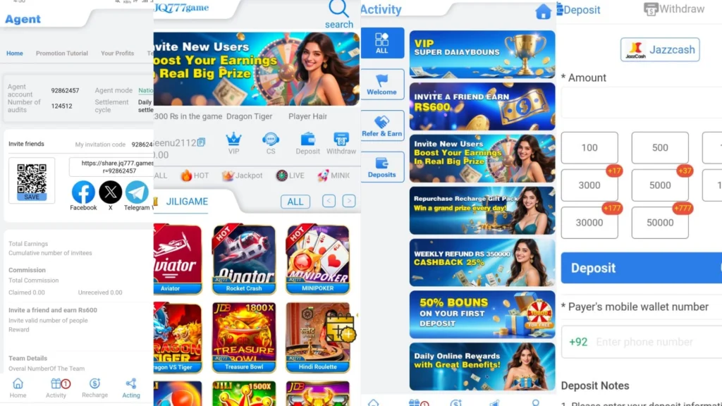 JQ777 game real money daily